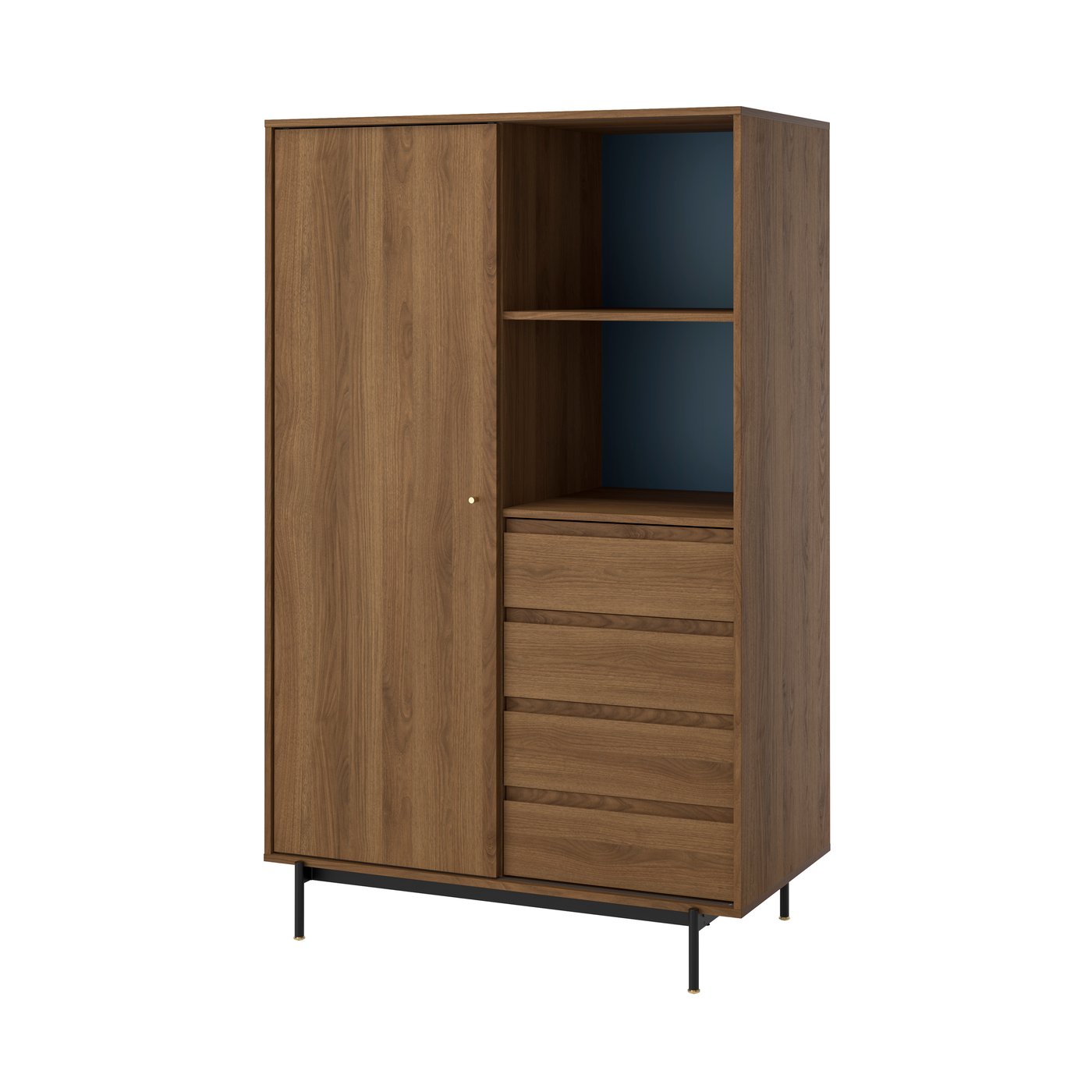 IKEA RÅDMANSÖ garderob, brun valnötsmönstrad, 118x64x190 cm