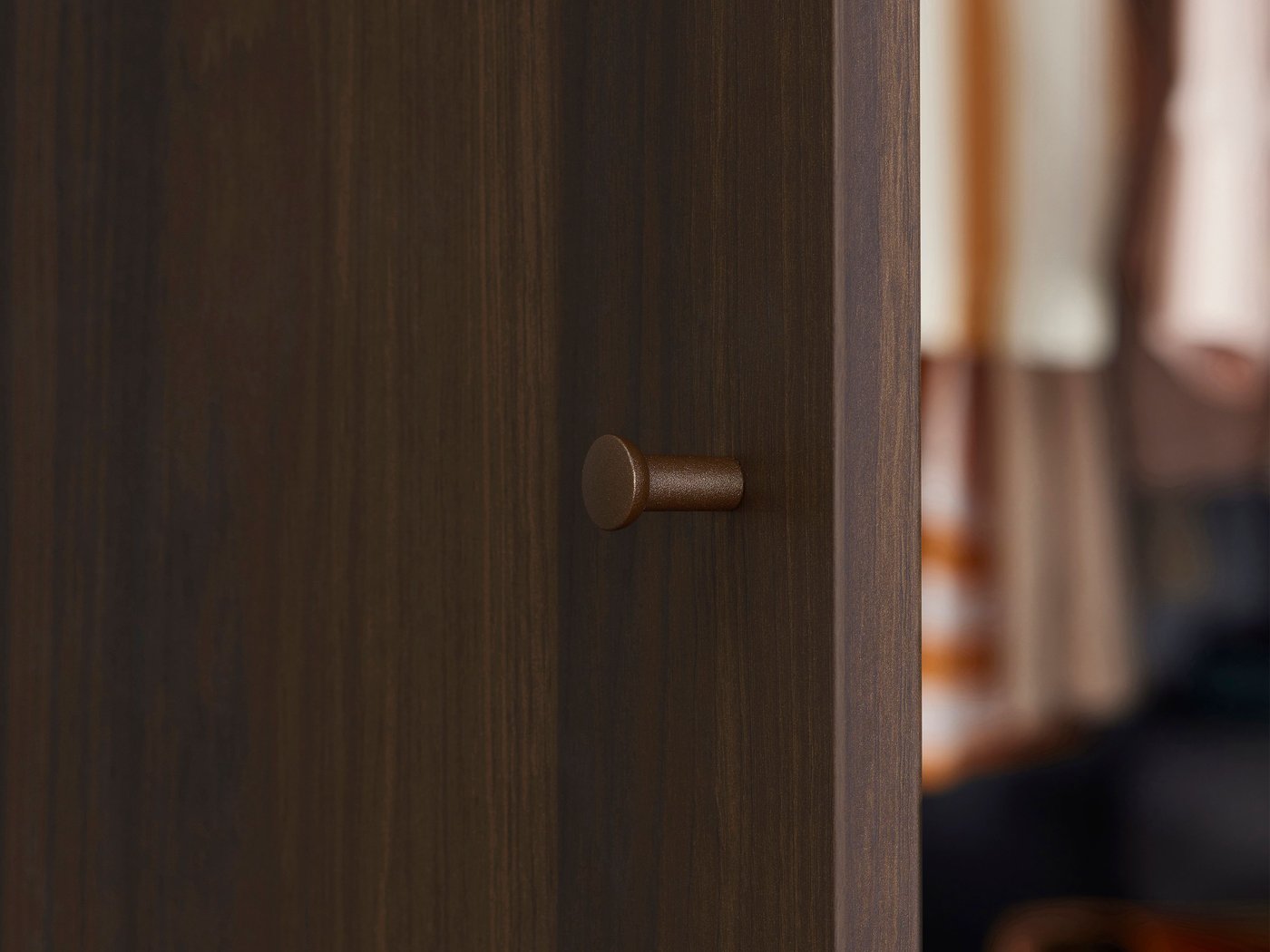 A white/oak effect PAX wardrobe combination
