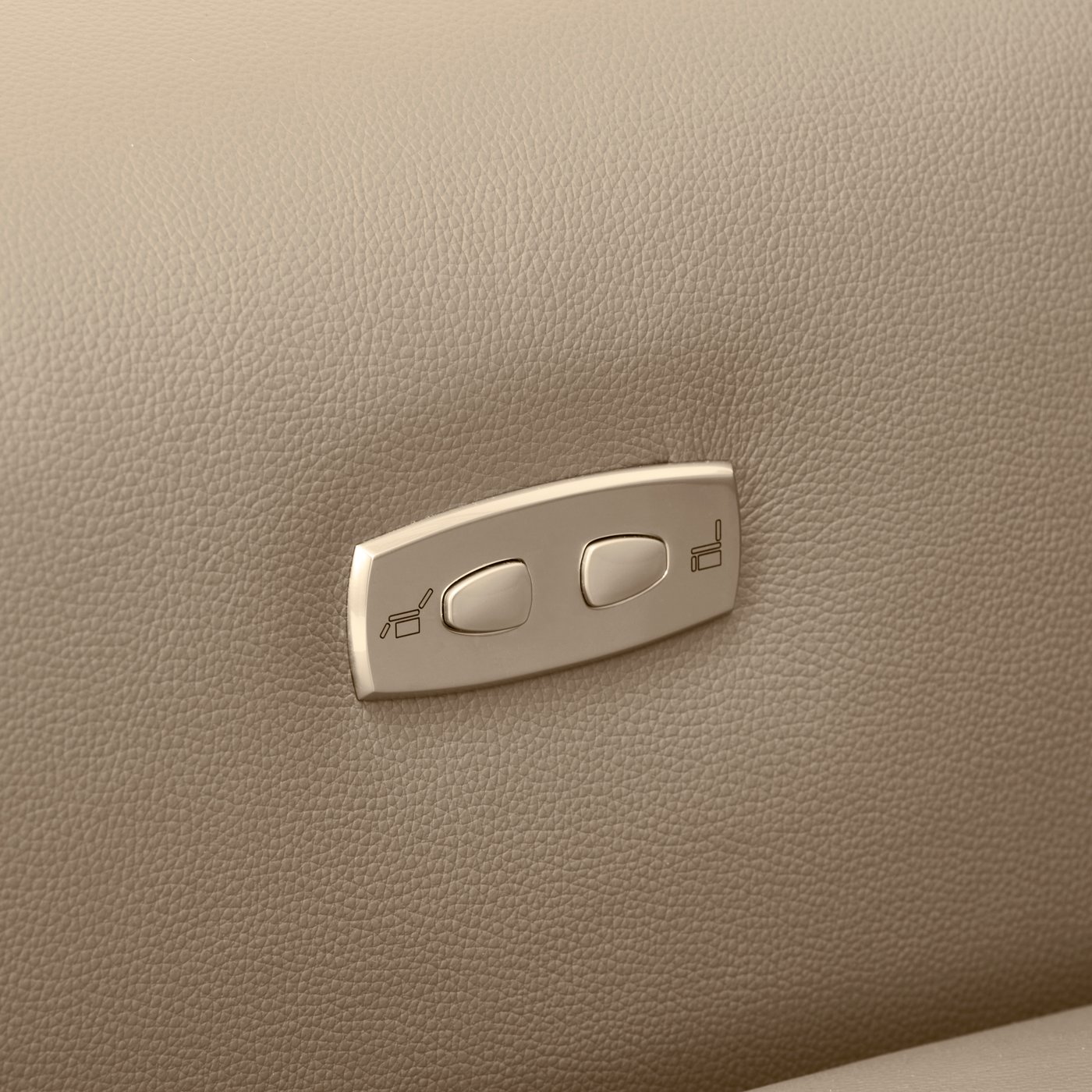 A Grann/Bomstad beige RULLERUM 2-seat sofa with electric recliner