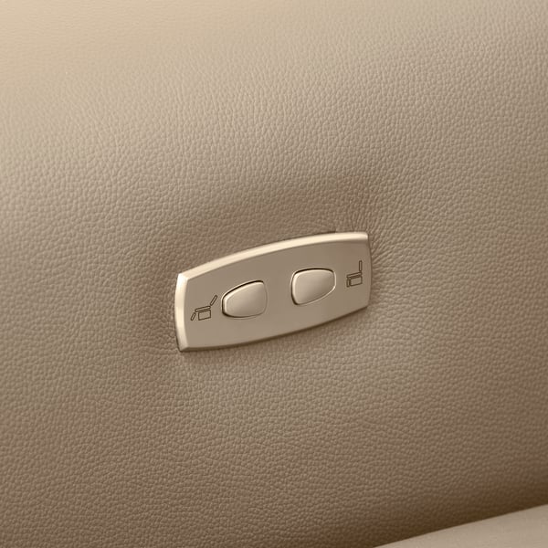 A Grann/Bomstad beige RULLERUM 2-seat sofa with electric recliner