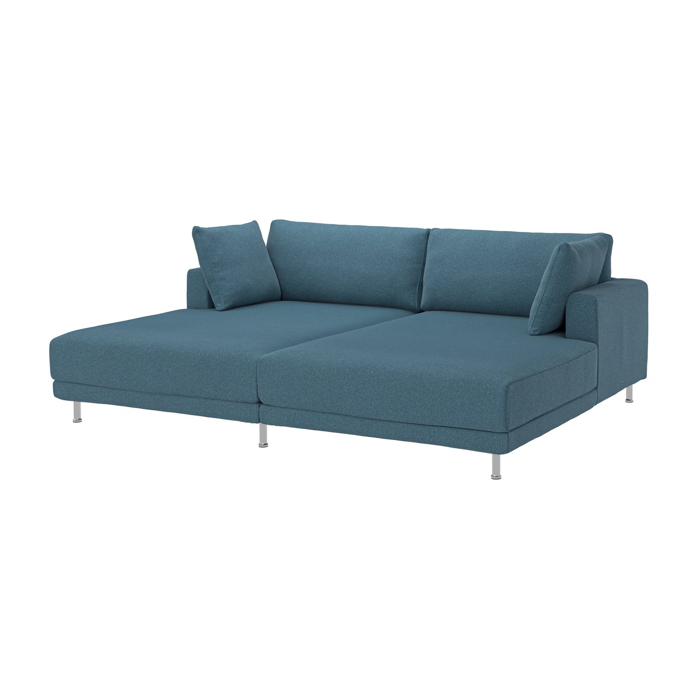 IKEA UPPÅKRA 3-sits modulsoffa, med schäslonger/axvall mörk gråblå