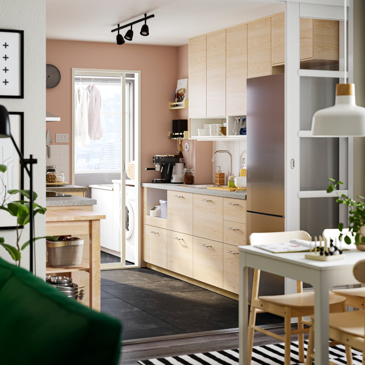 りんりん木製食器棚　白　IKEA りんりん木製食器棚 白 IKEA 食器棚・カップボード・キッチン