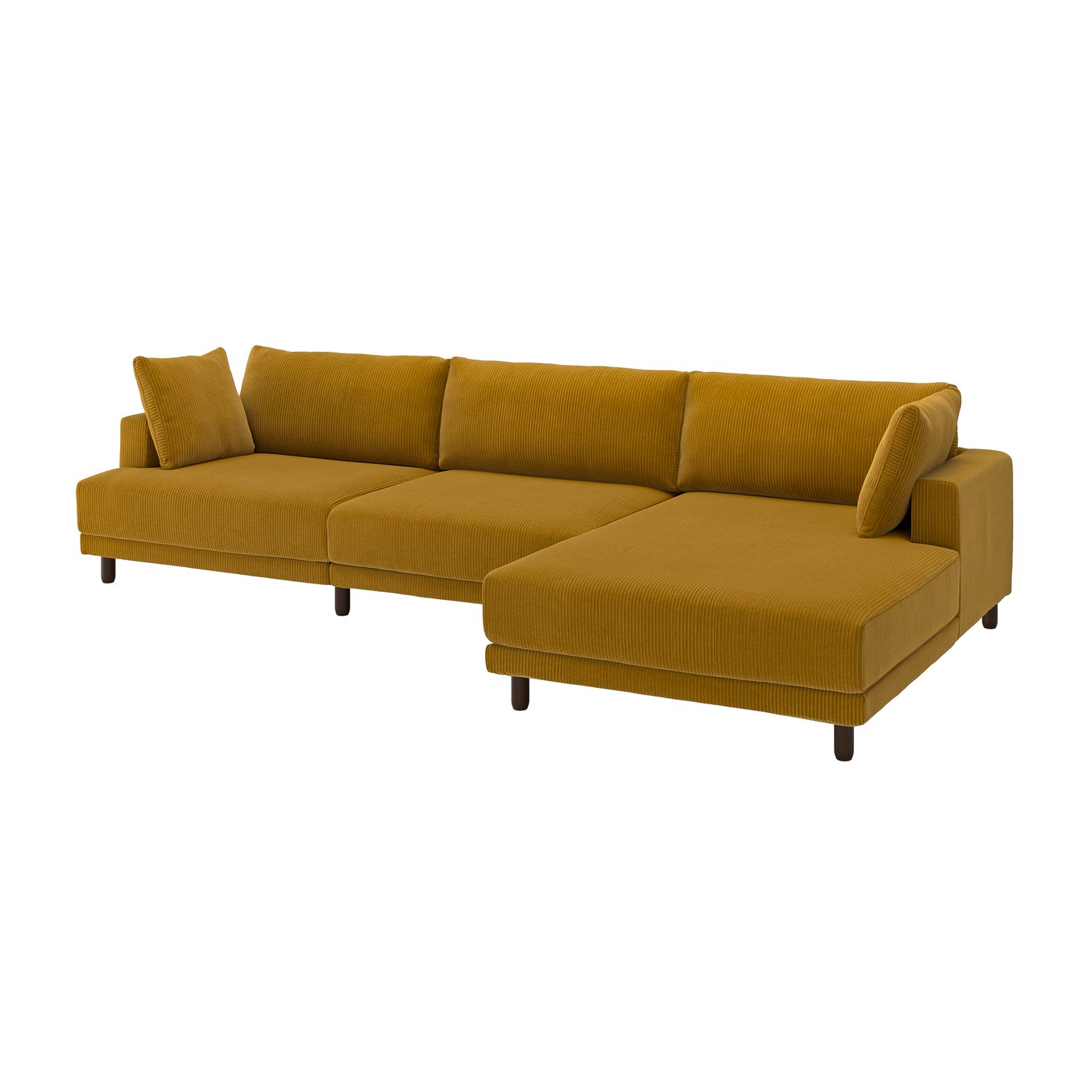 IKEA UPPÅKRA 4,5-sitsig modulsoffa, med schäslong, höger/samsala gulbrun
