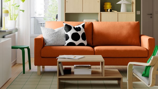 A with 2 shelves/oak effect LÅDMAKARE storage combination w sliding doors