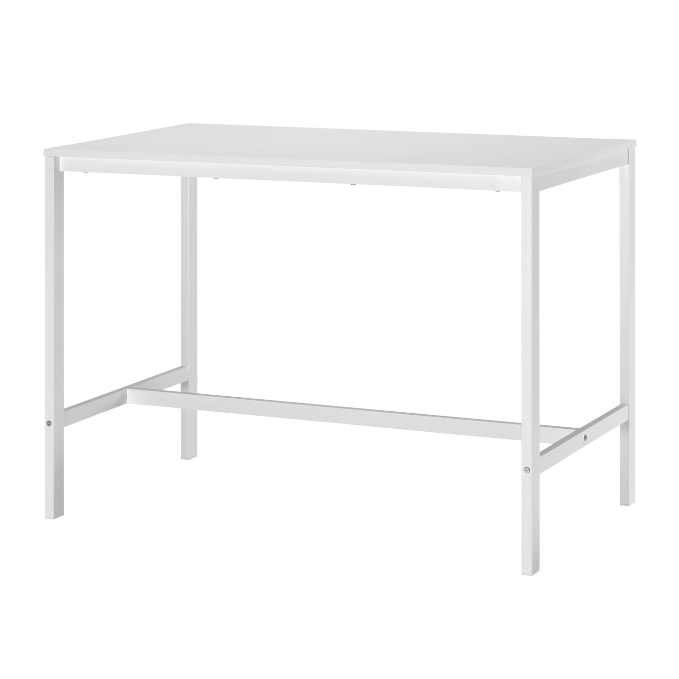 IKEA VIHALS barbord, bänkhöjd vit/vit, 125x74x92 cm