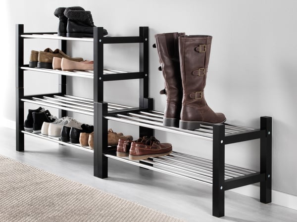 A black TJUSIG shoe rack