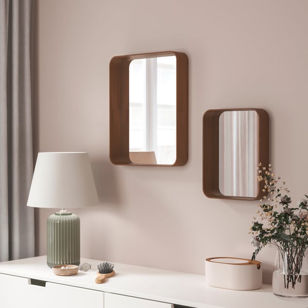 A walnut veneer DVÄRGSYREN mirror