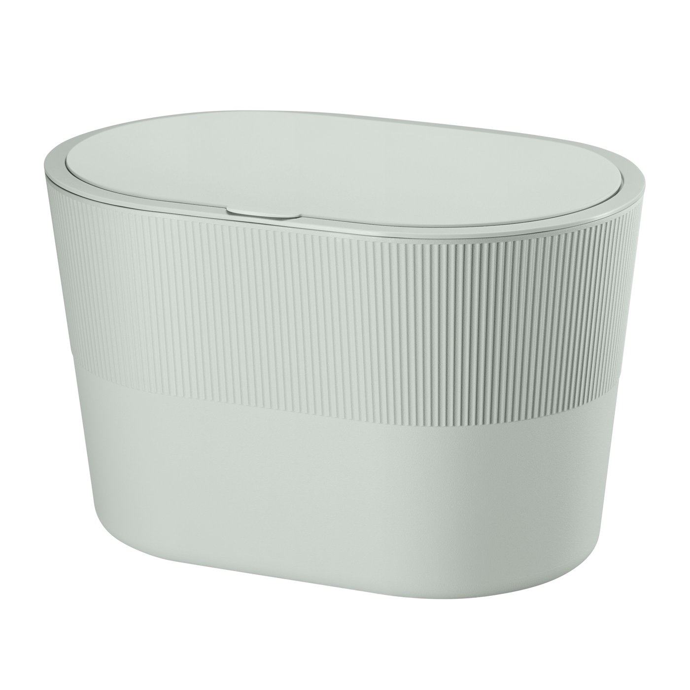 IKEA KINNASJÖ avfallshink, med lock självhäftande/grön, 4 l
