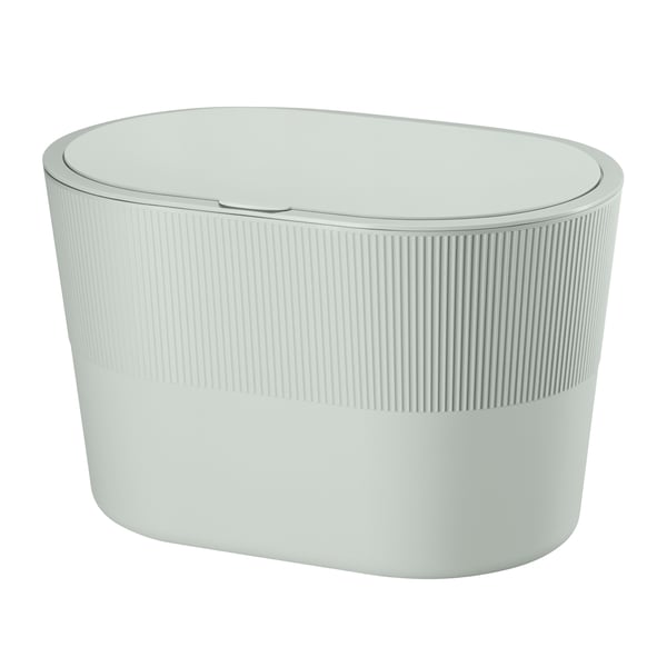 A with lid self-adhesive/green KINNASJÖ waste bin