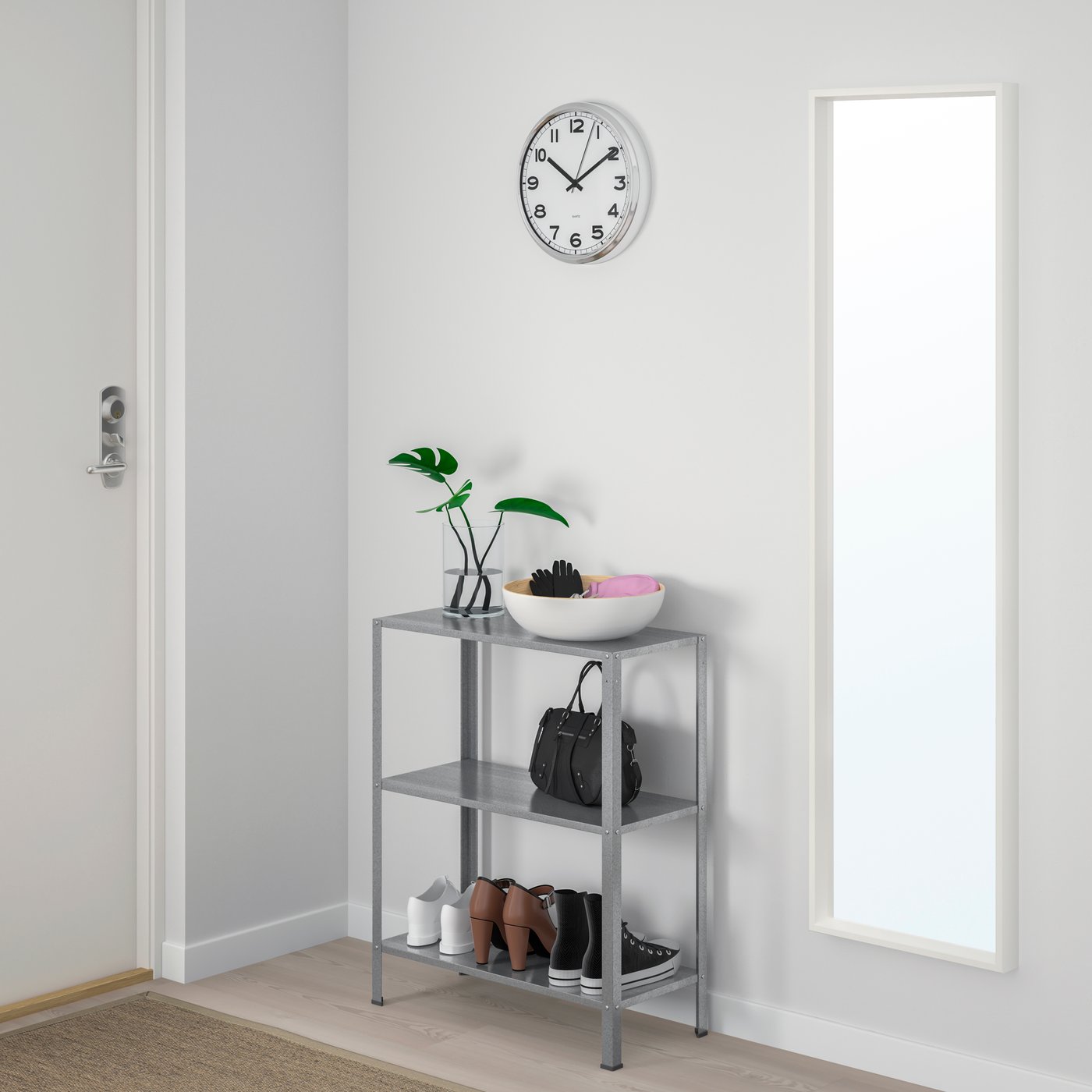 An in/outdoor HYLLIS shelving unit