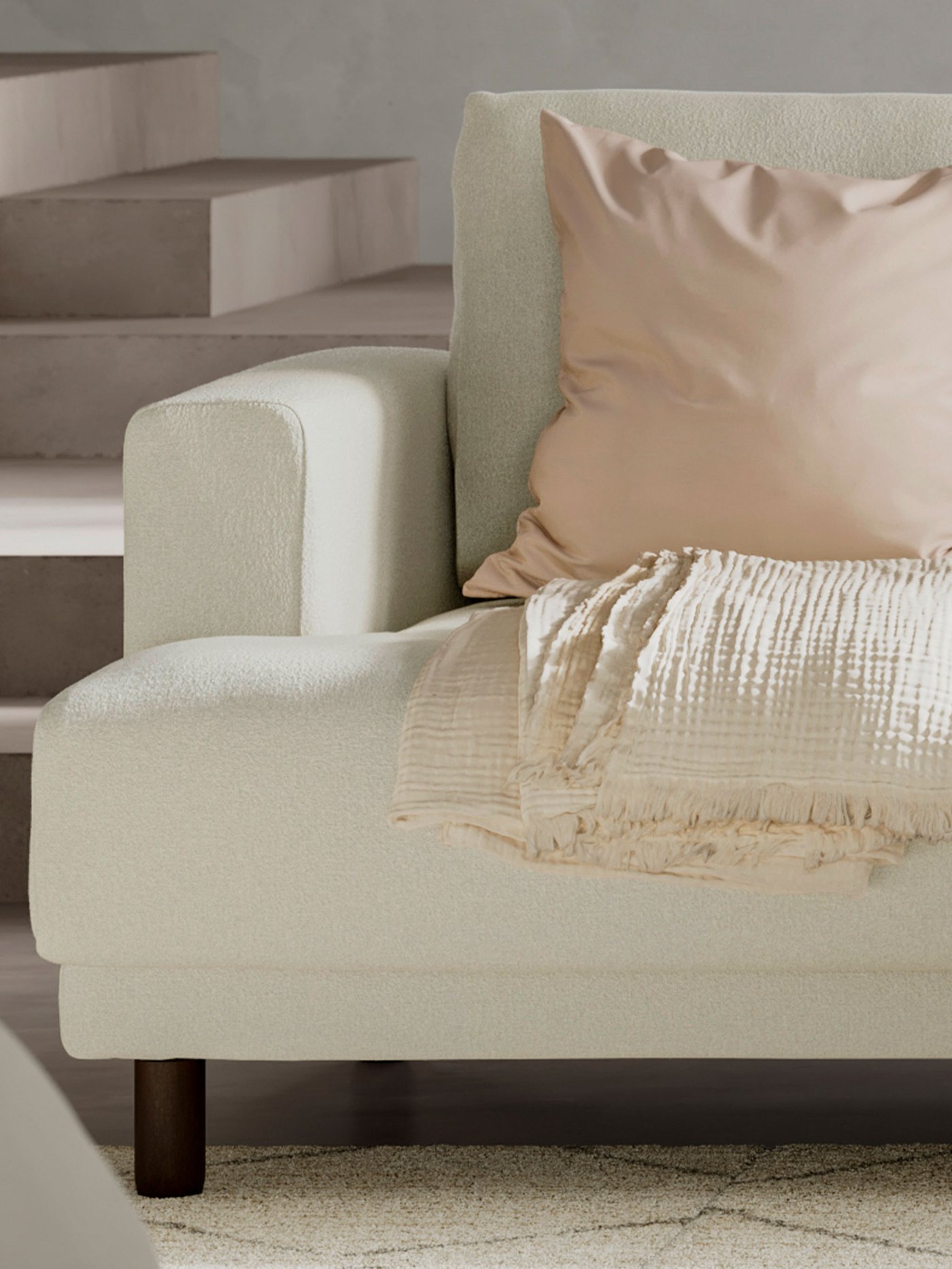 UPPÅKRA beige sofa.