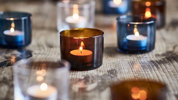 An assorted colours HÖSTAGILLE candle holder