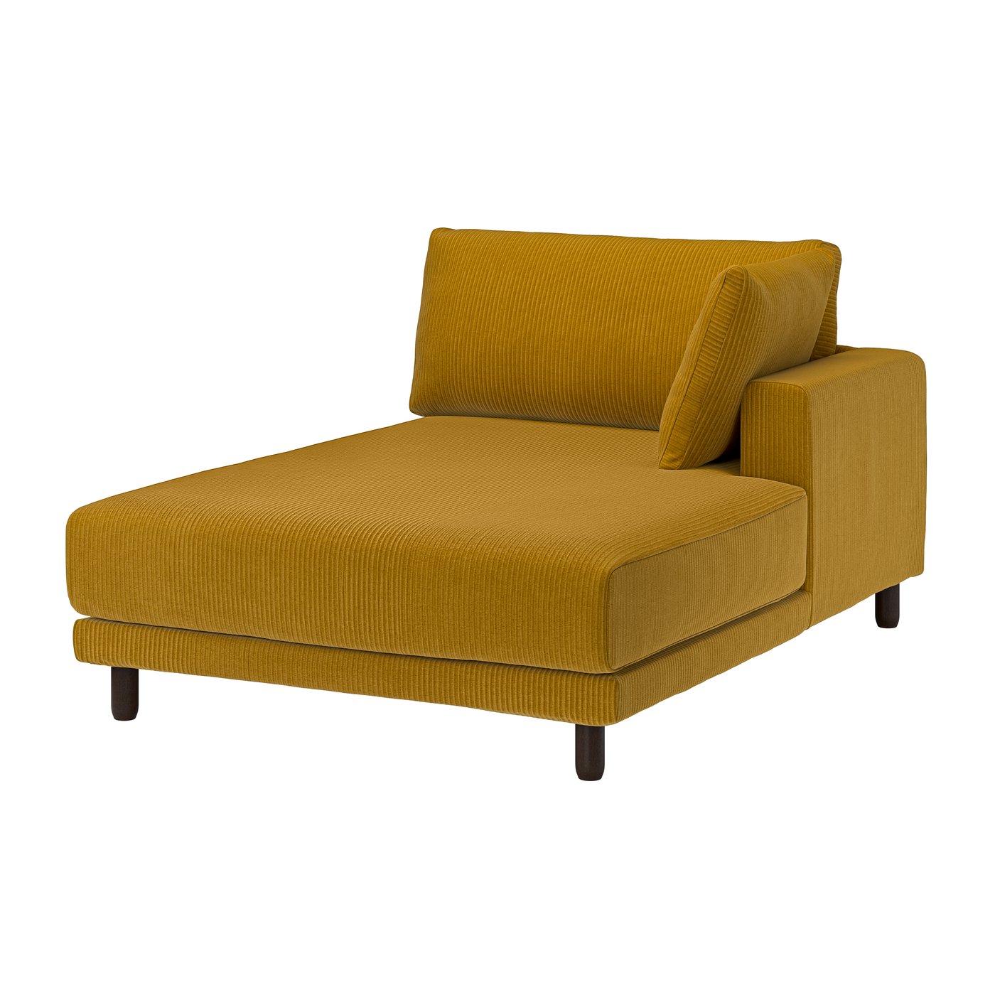 IKEA UPPÅKRA schäslongmodul, med armstöd höger/samsala gulbrun