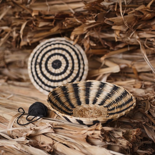 A banana fibre handmade MÄVINN wall decoration