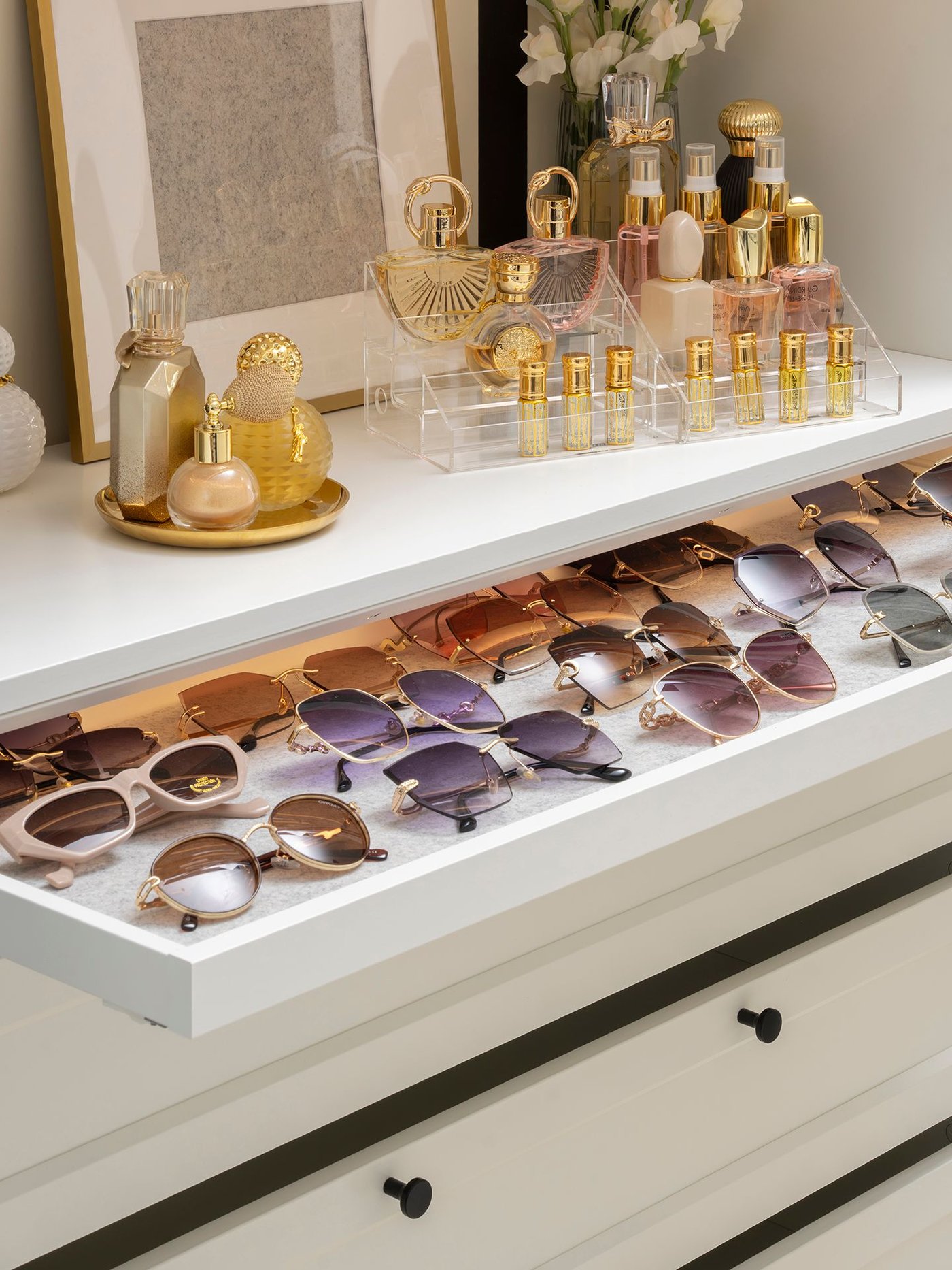 A white PAX wardrobe frame