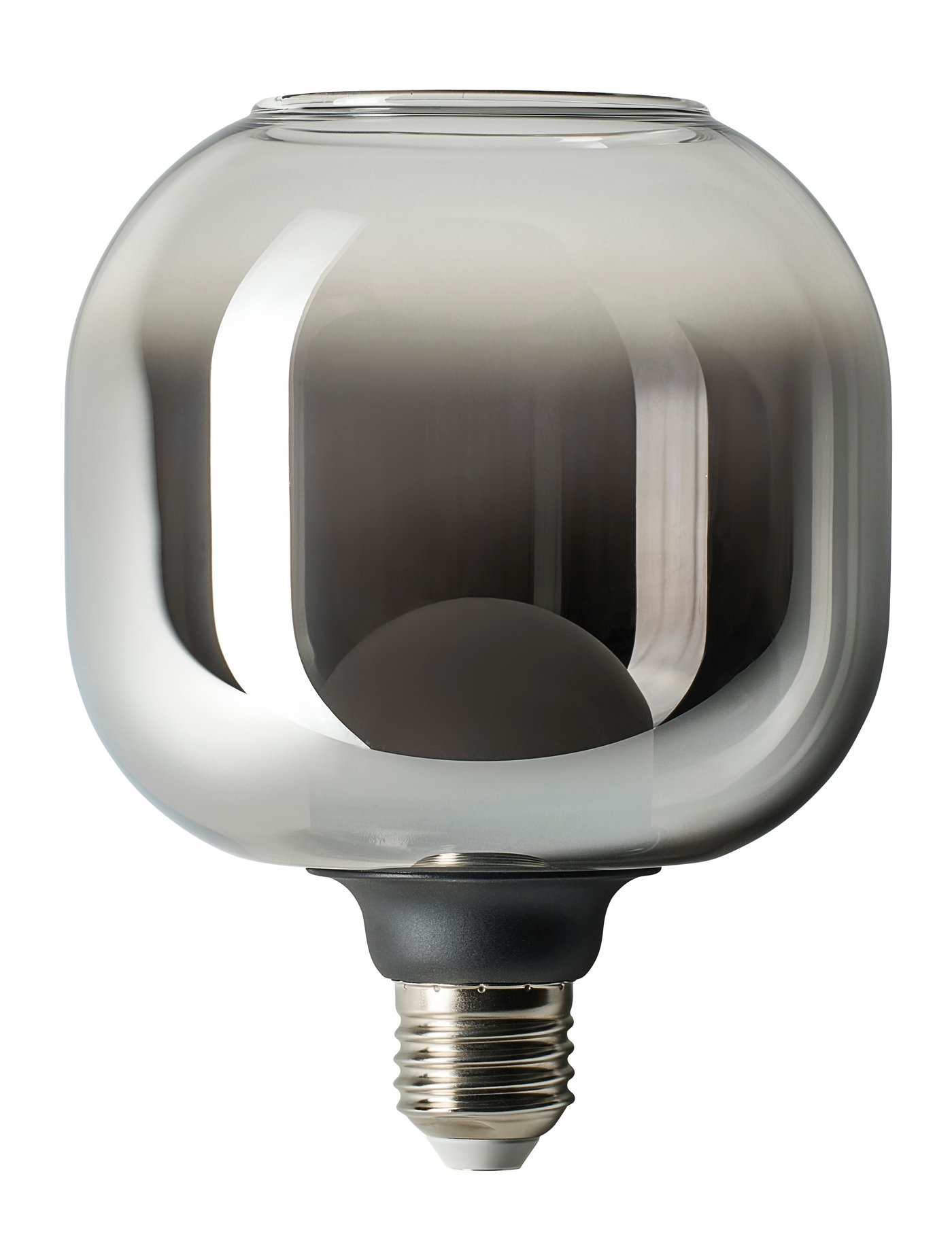 IKEA MOLNART LED ljuskälla E27 150 lumen, tubformad öppen topp/grå klarglas, 120 mm