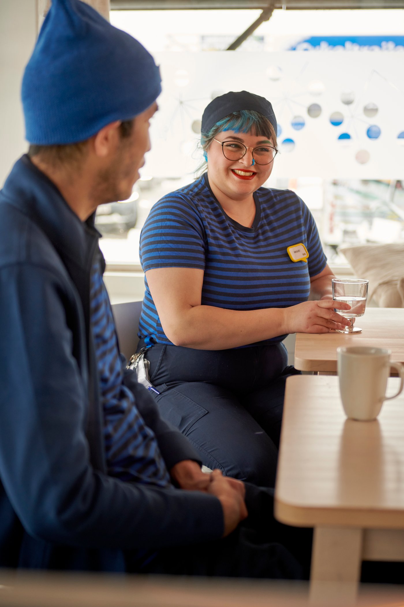 Two employees at IKEA.