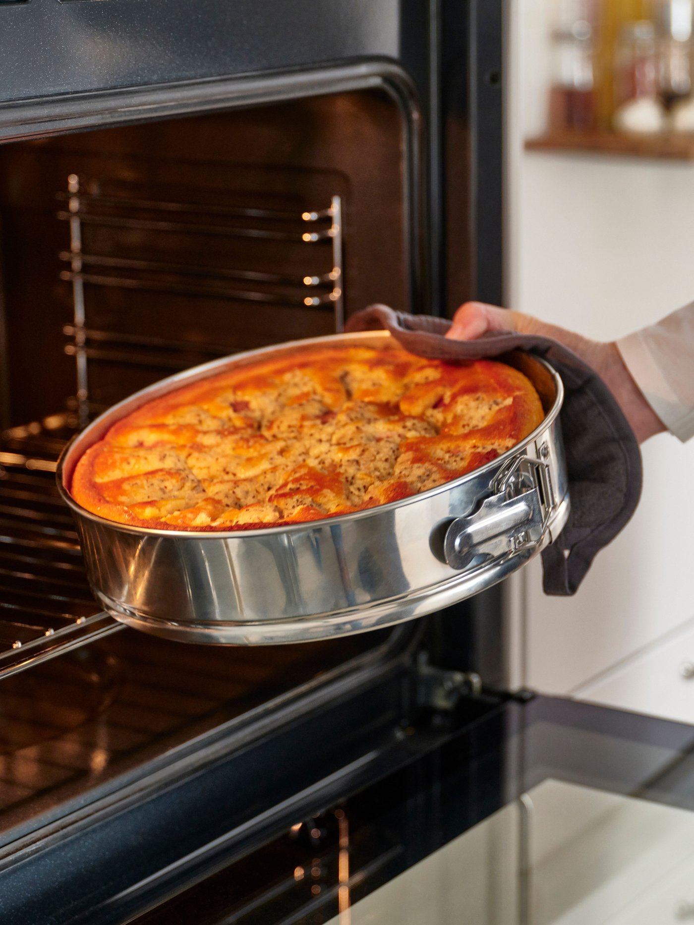 A stainless steel VINTERROCKA springform pan