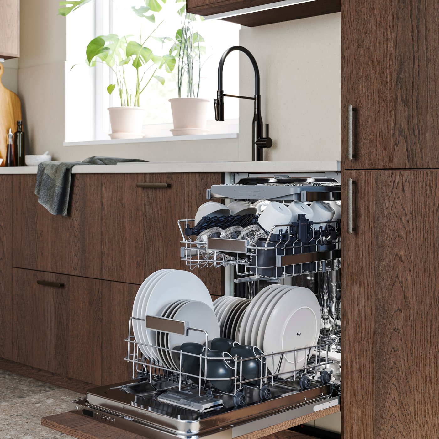 En integrerad diskmaskin från IKEA 700 FINPUTSAD