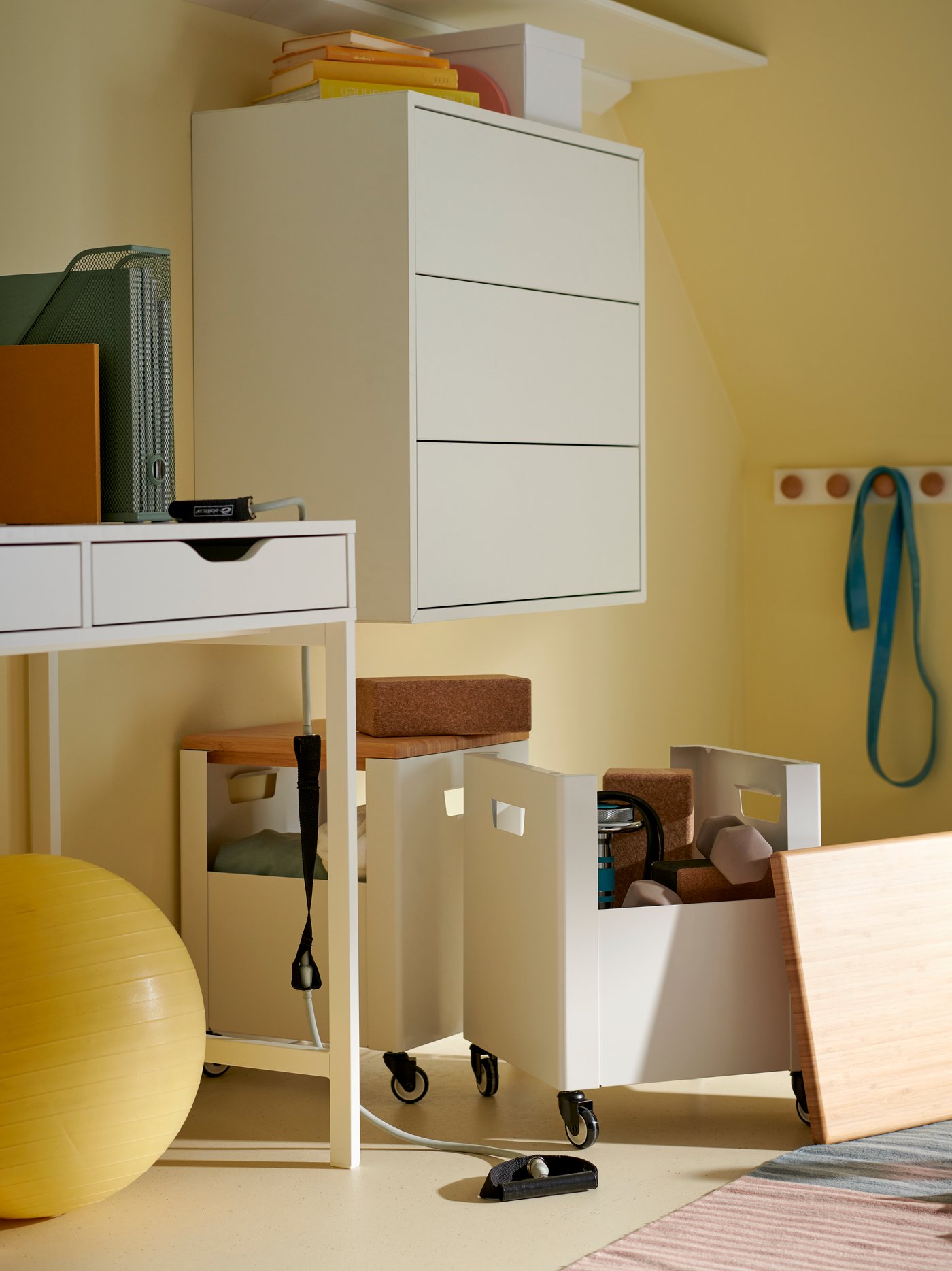 EKET cabinet and ALEX desk