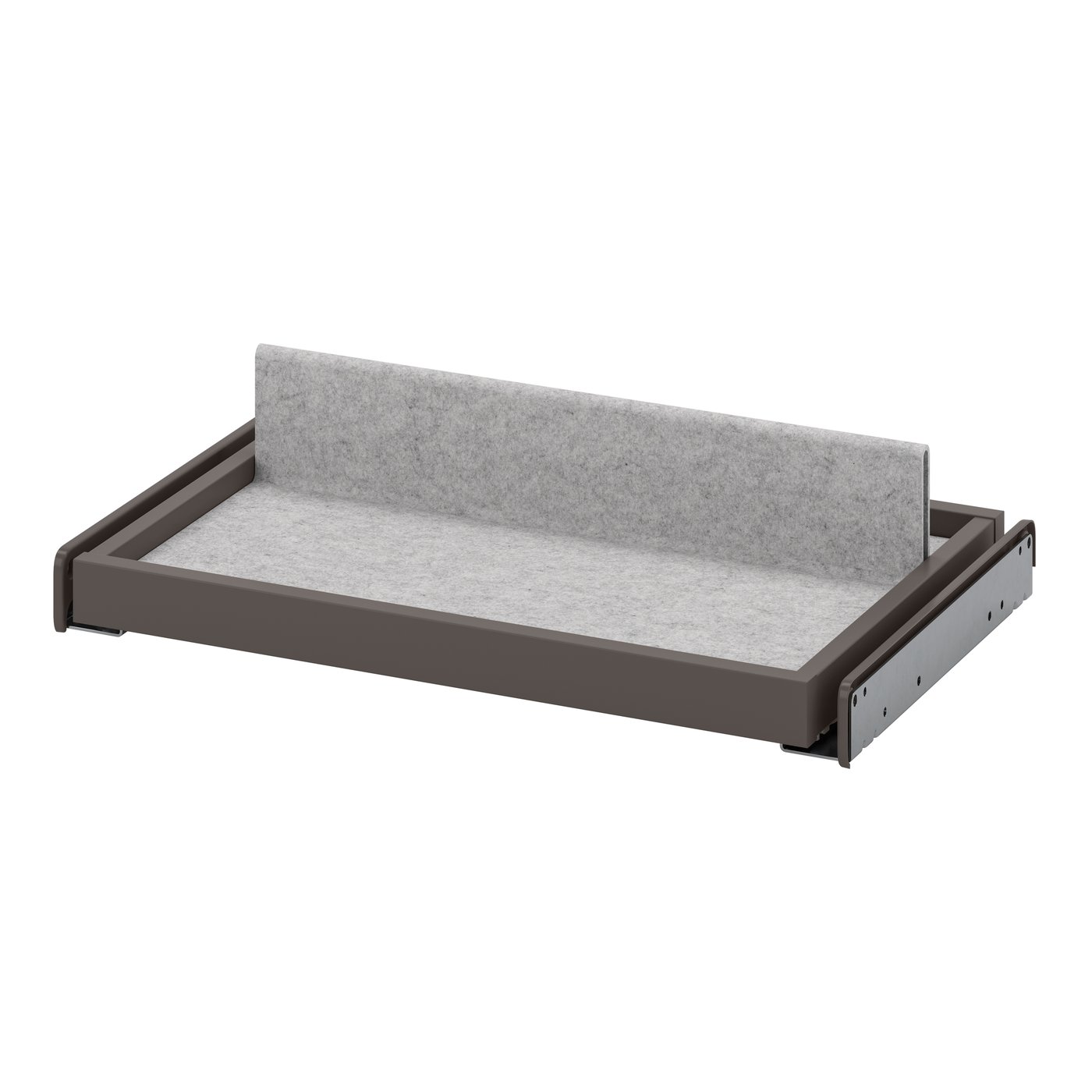 IKEA KOMPLEMENT utdragbart hyllplan med skoinsats, mörkgrå/ljusgrå, 50x35 cm
