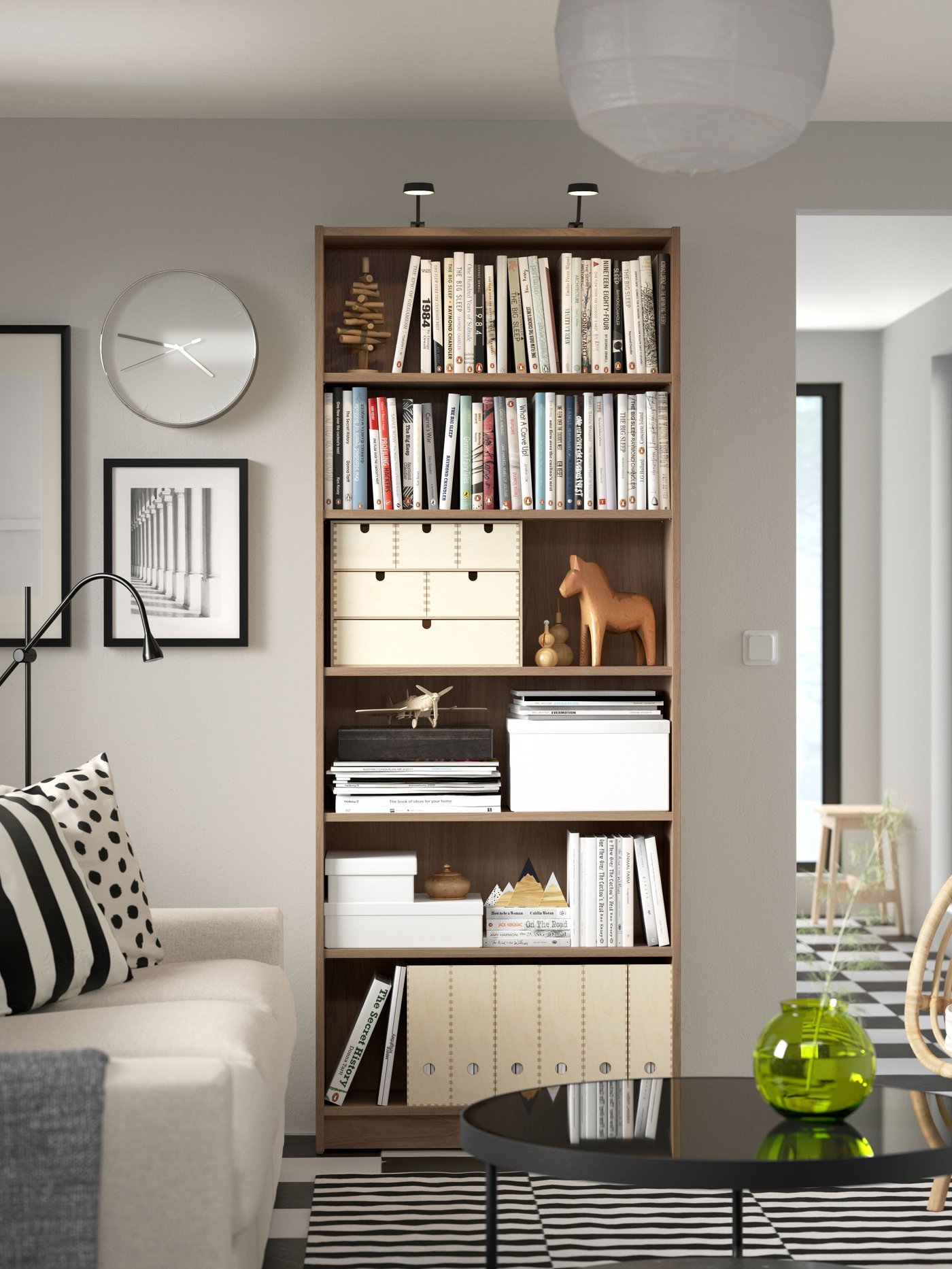 An oak effect BILLY bookcase