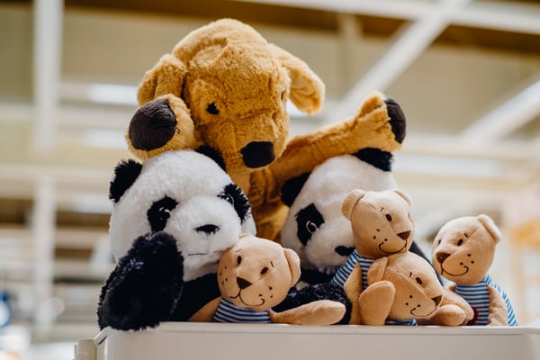 A beige FABLER BJÖRN soft toy