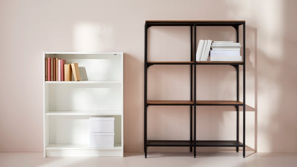 Una librería BILLY blanca