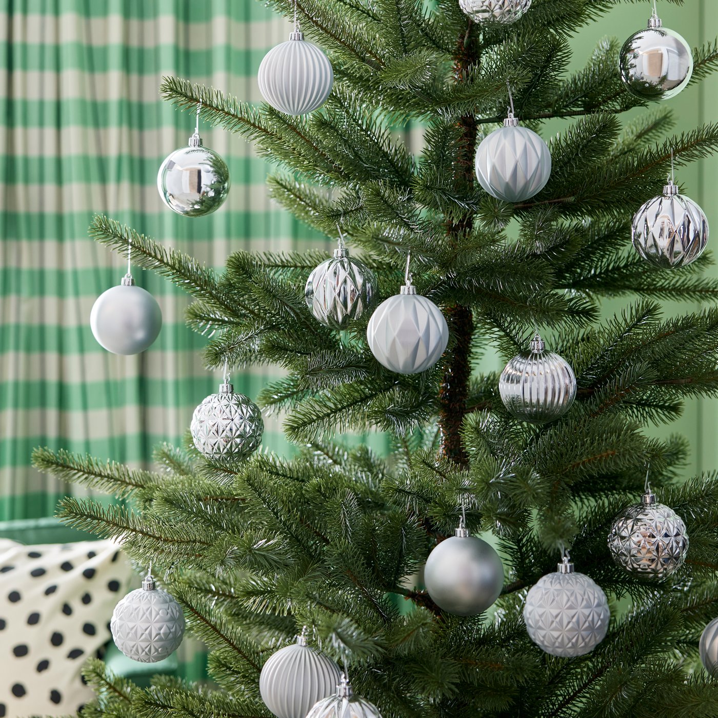 A silver-colour VINTERFINT decoration, bauble