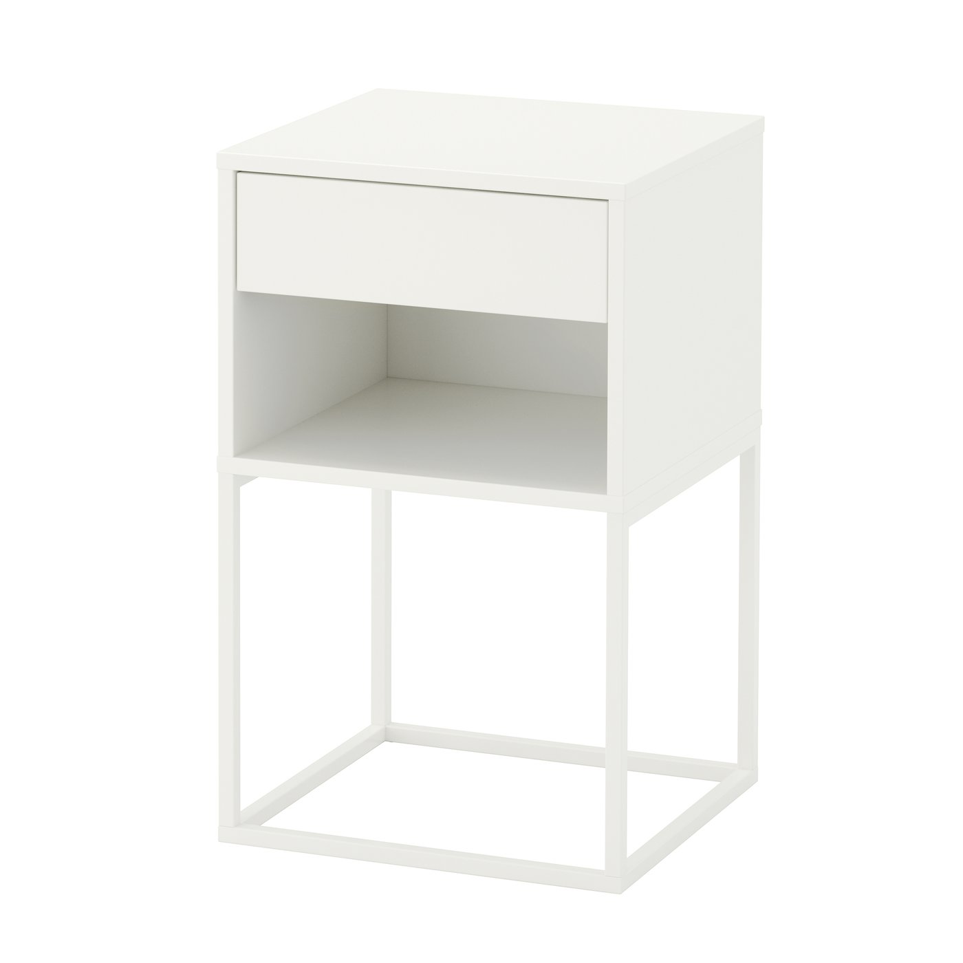 IKEA VIKHAMMER sängbord, vit, 40x39 cm