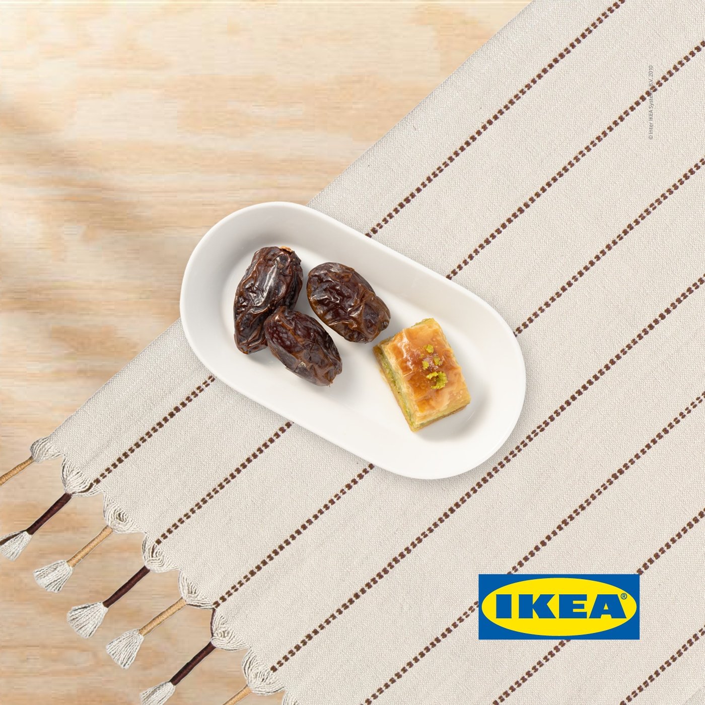 IKEA Family sweet Ramadan dessert with dates and pistachio baklava.
