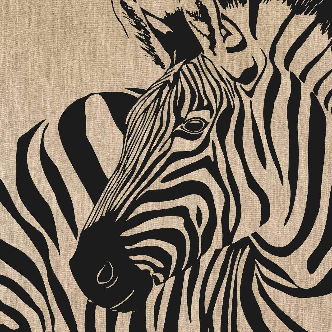 IKEA PJÄTTERYD tavla, rustik zebra, 56x56 cm