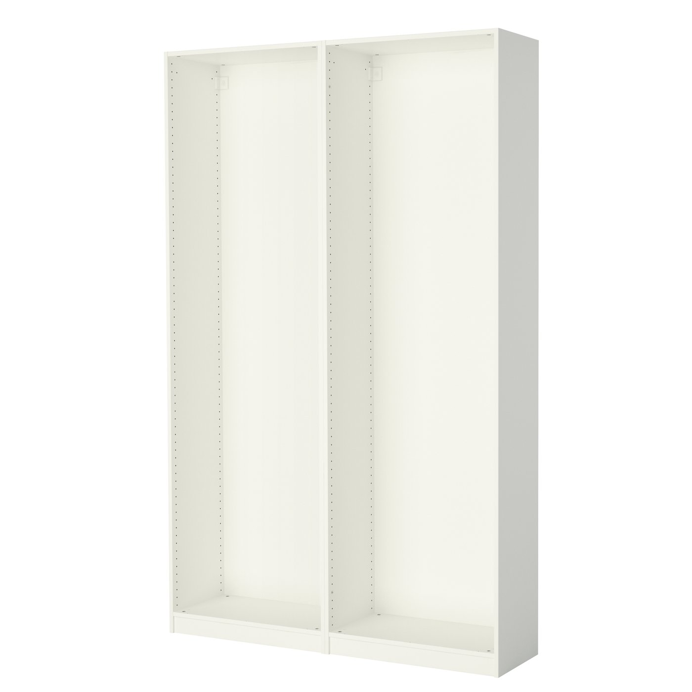 IKEA PAX 2 garderobsstommar, vit, 150x35x236 cm