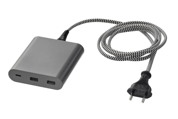 A dark grey ÅSKSTORM 40W USB charger