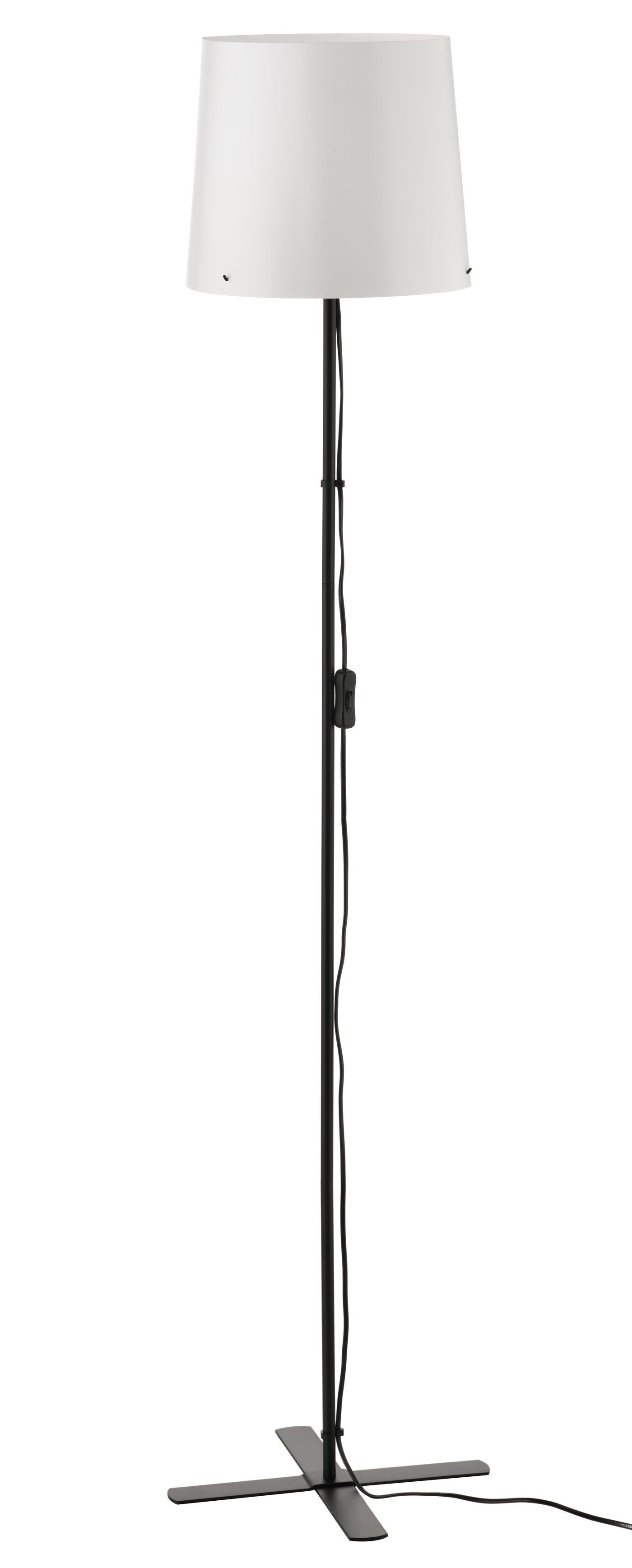 IKEA BARLAST golvlampa, svart/vit, 150 cm