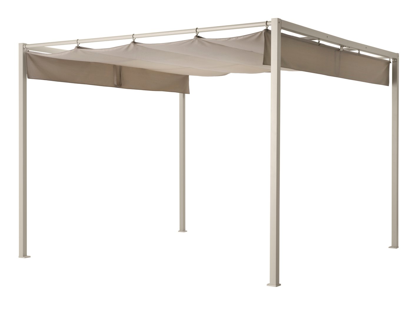 IKEA HAMMARÖN pergola, gråbeige/mörk gråbeige, 300x300 cm