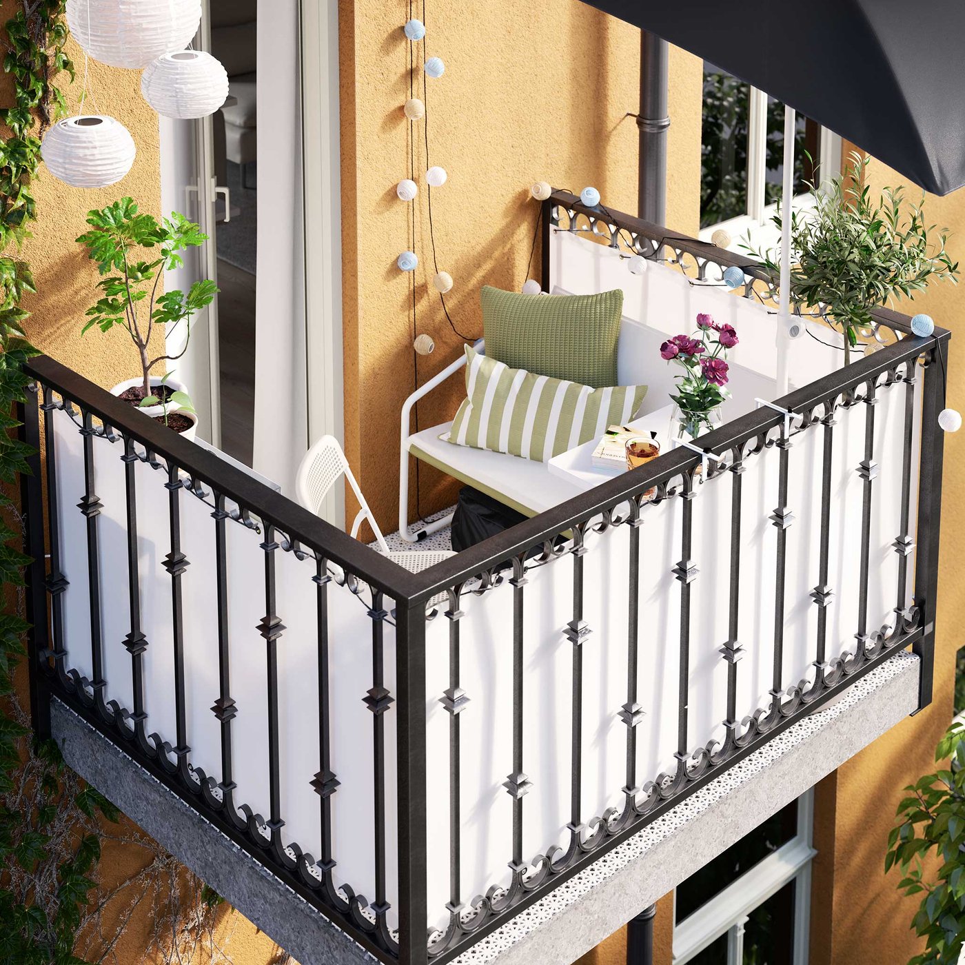 A white green/beige INGMARSÖ 2-seat sofa, in/outdoor