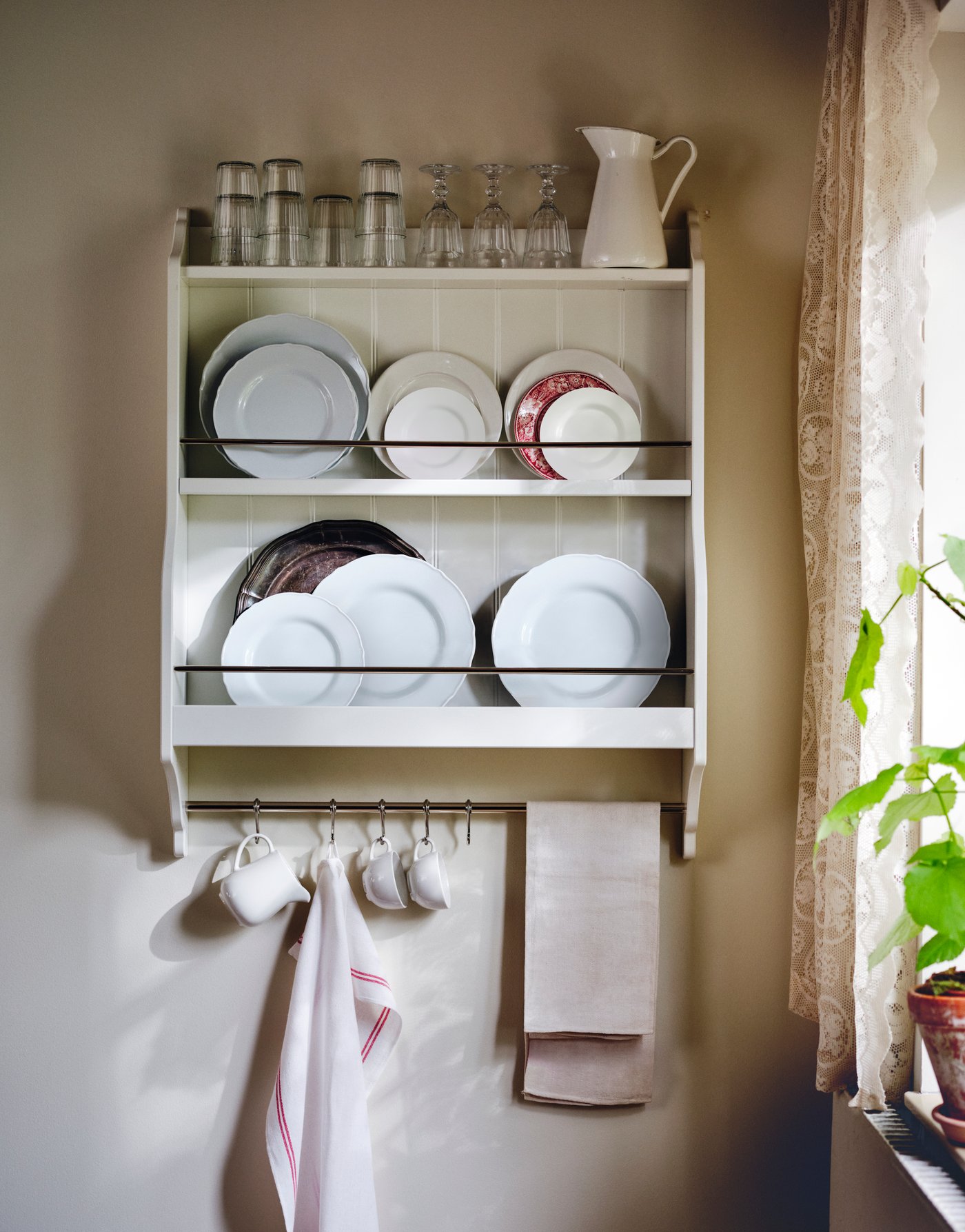 A white/red TEKLA tea towel