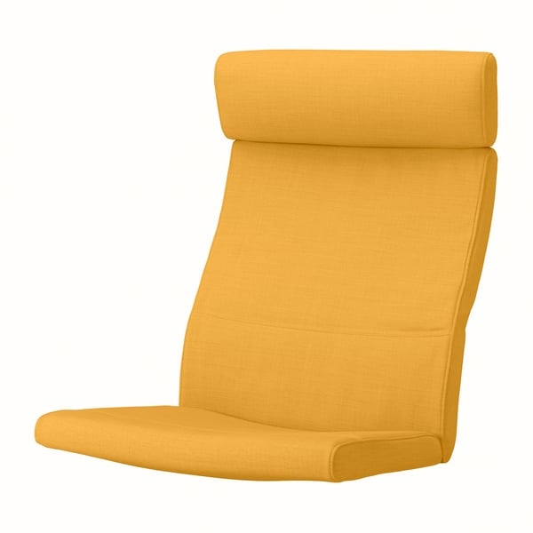 A Skiftebo yellow POÄNG armchair cushion