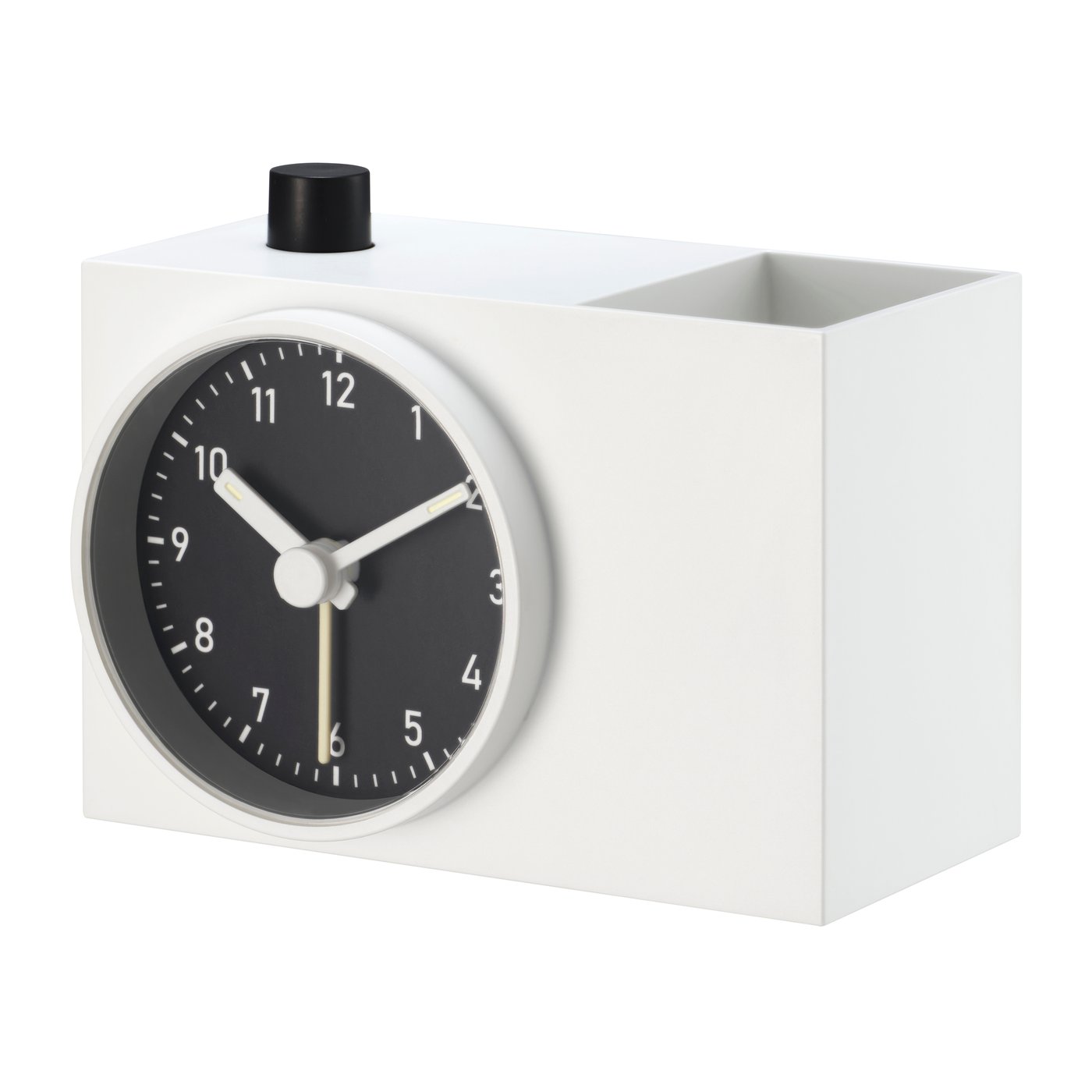 IKEA ÖKENMARSVIN väckarklocka, vit, 11x6x9 cm