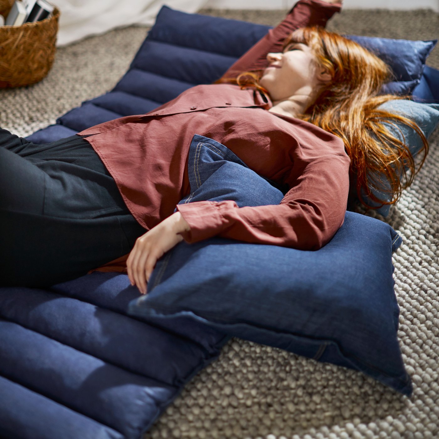 A JESSHEIM futon mattress in the living room