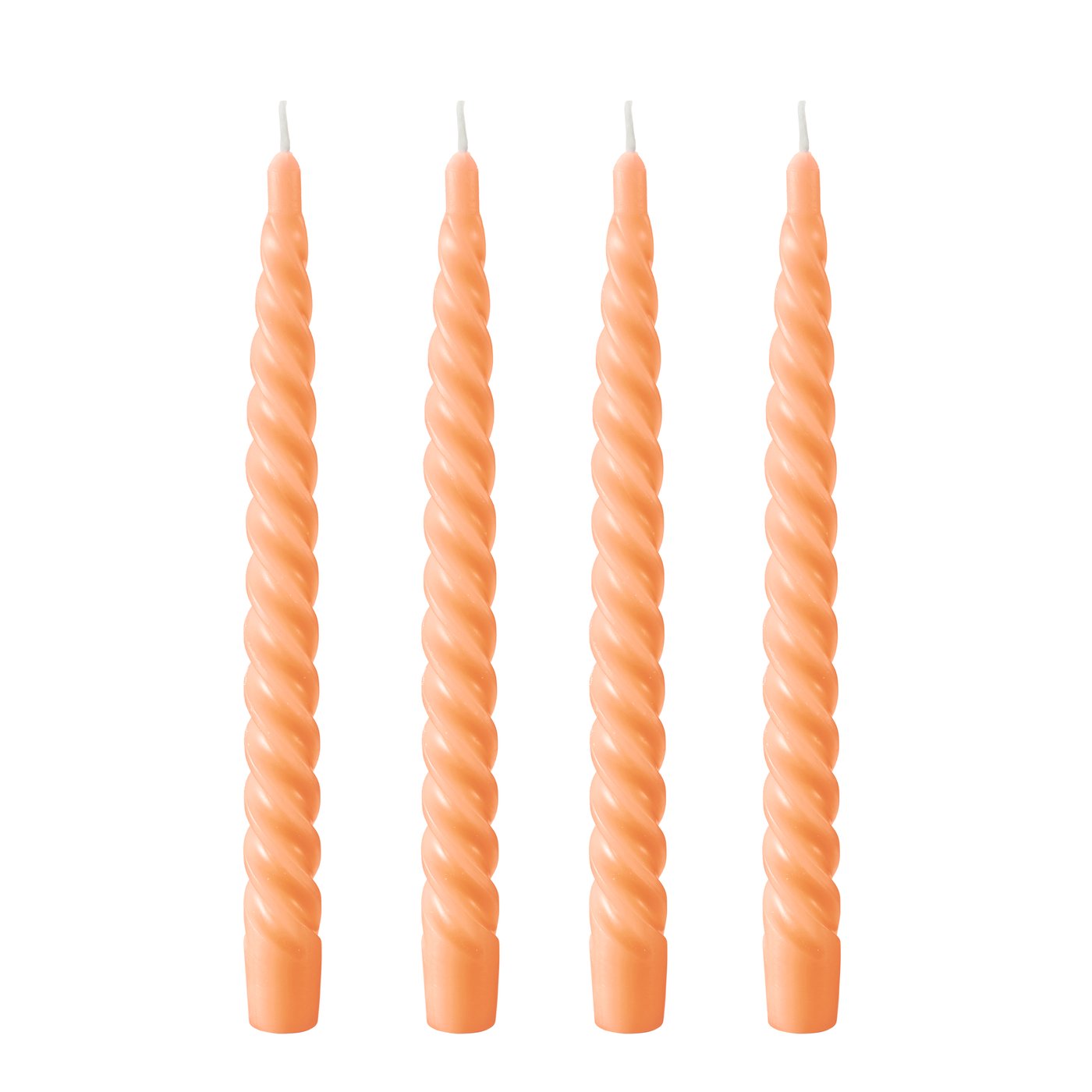 IKEA CONTORTATALL kronljus utan doft, vridna/orange, 25 cm