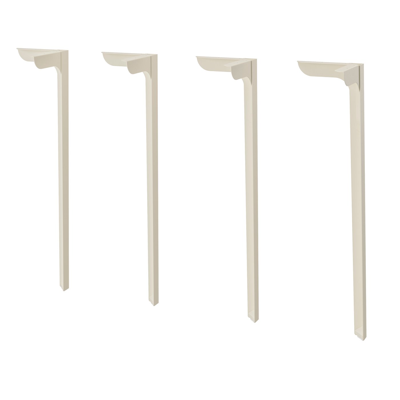 IKEA SKÅLSTA bordsben, rak ljust gråbeige