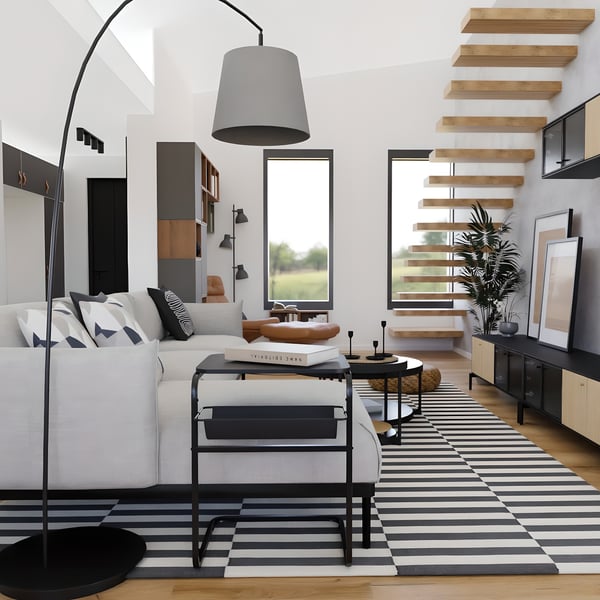 Dnevna soba v družinski hiši