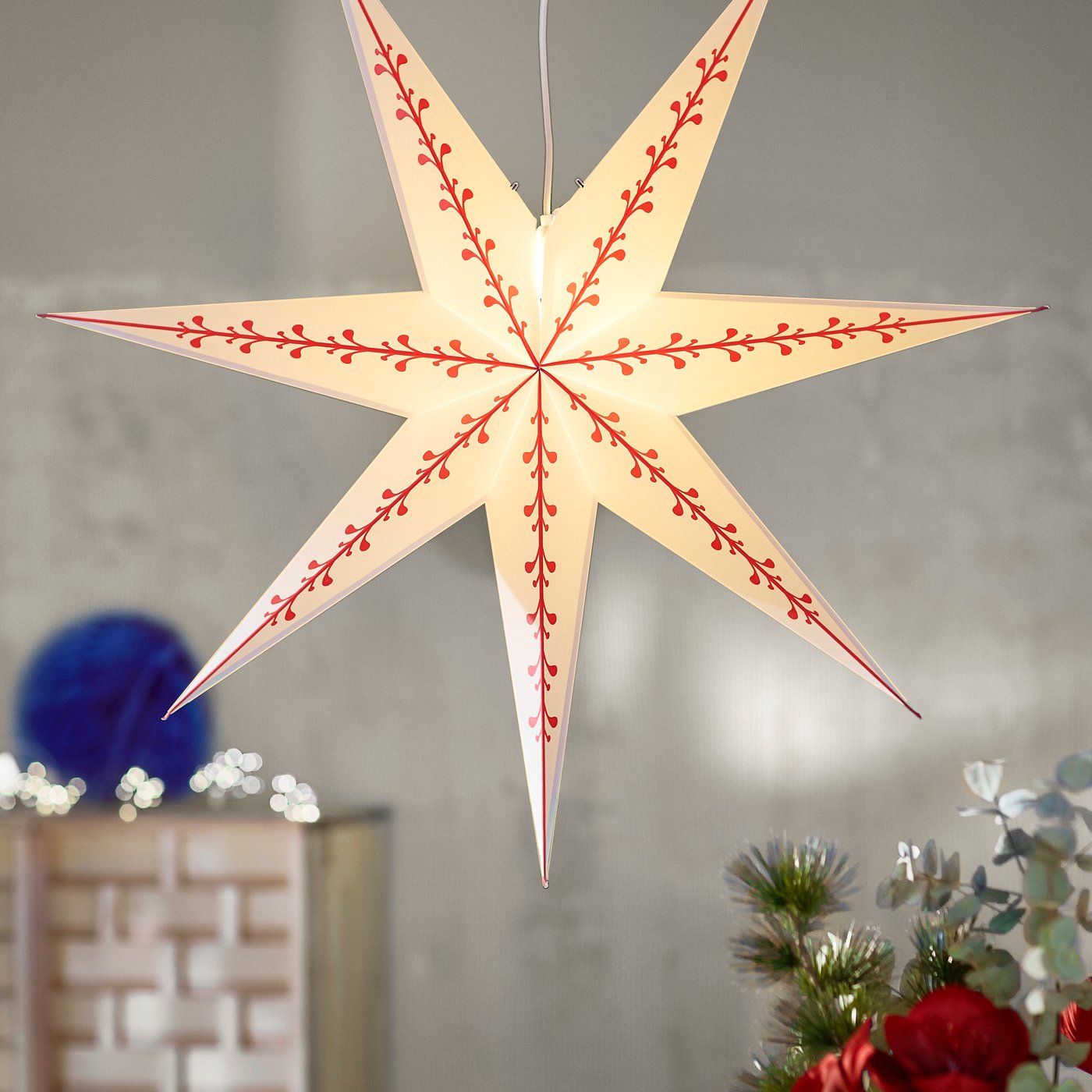 Estrella decorativa con luz