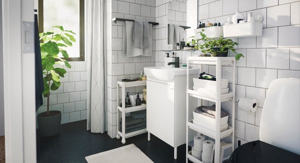 A white TOFTBO bath mat