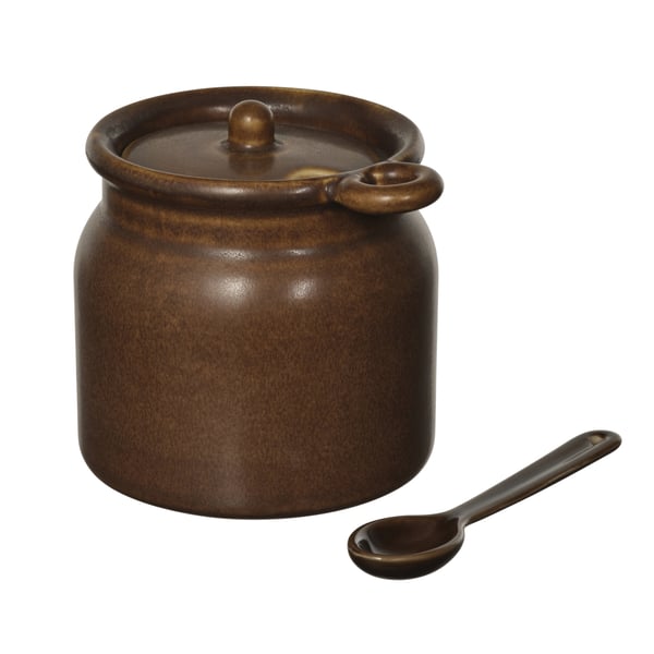 KÖSSEBÄR ショッセベール スプーン付き容器, ブラウン