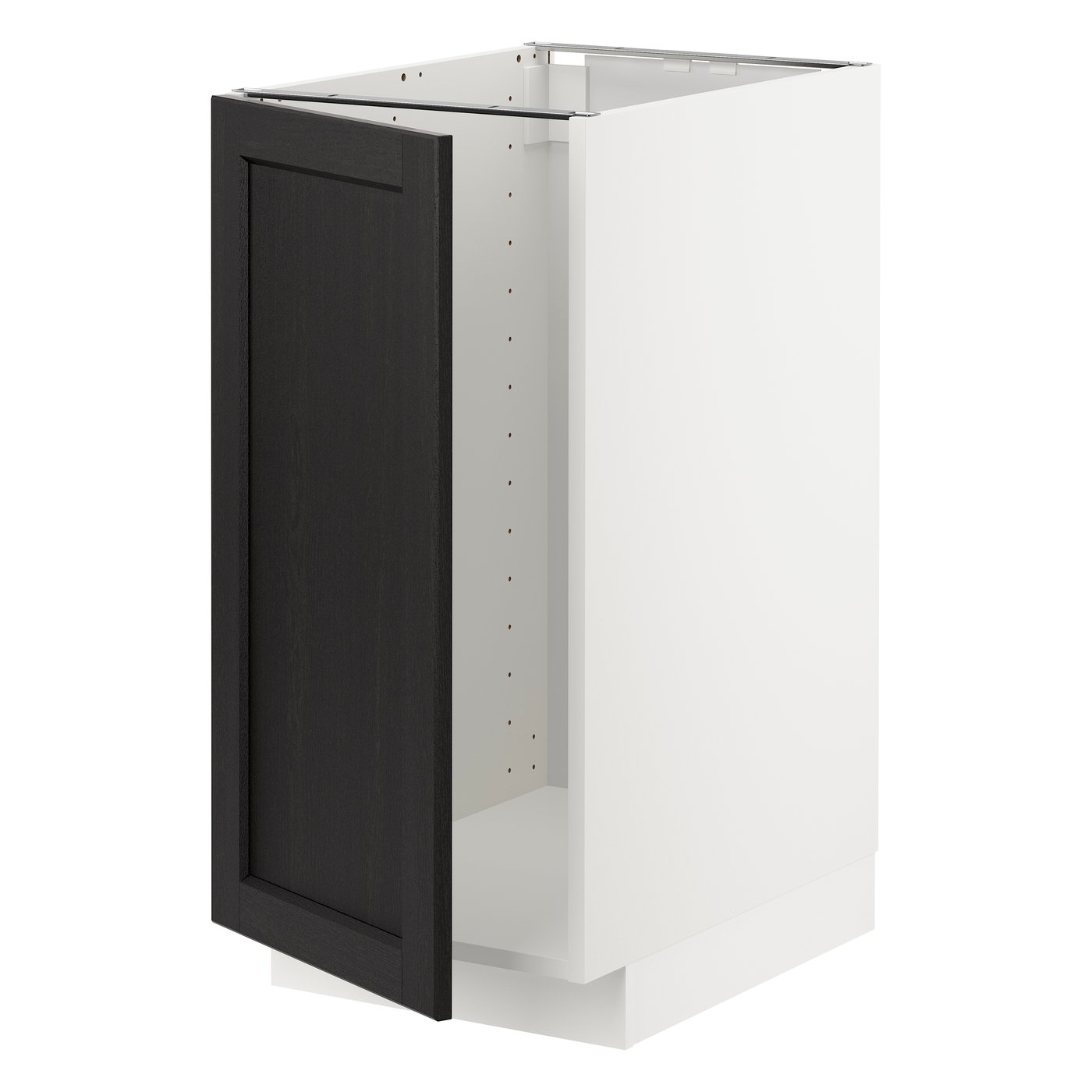 IKEA METOD bänkskåp f diskbänk/sopsortering, vit/lerhyttan svartlaserad, 40x60 cm