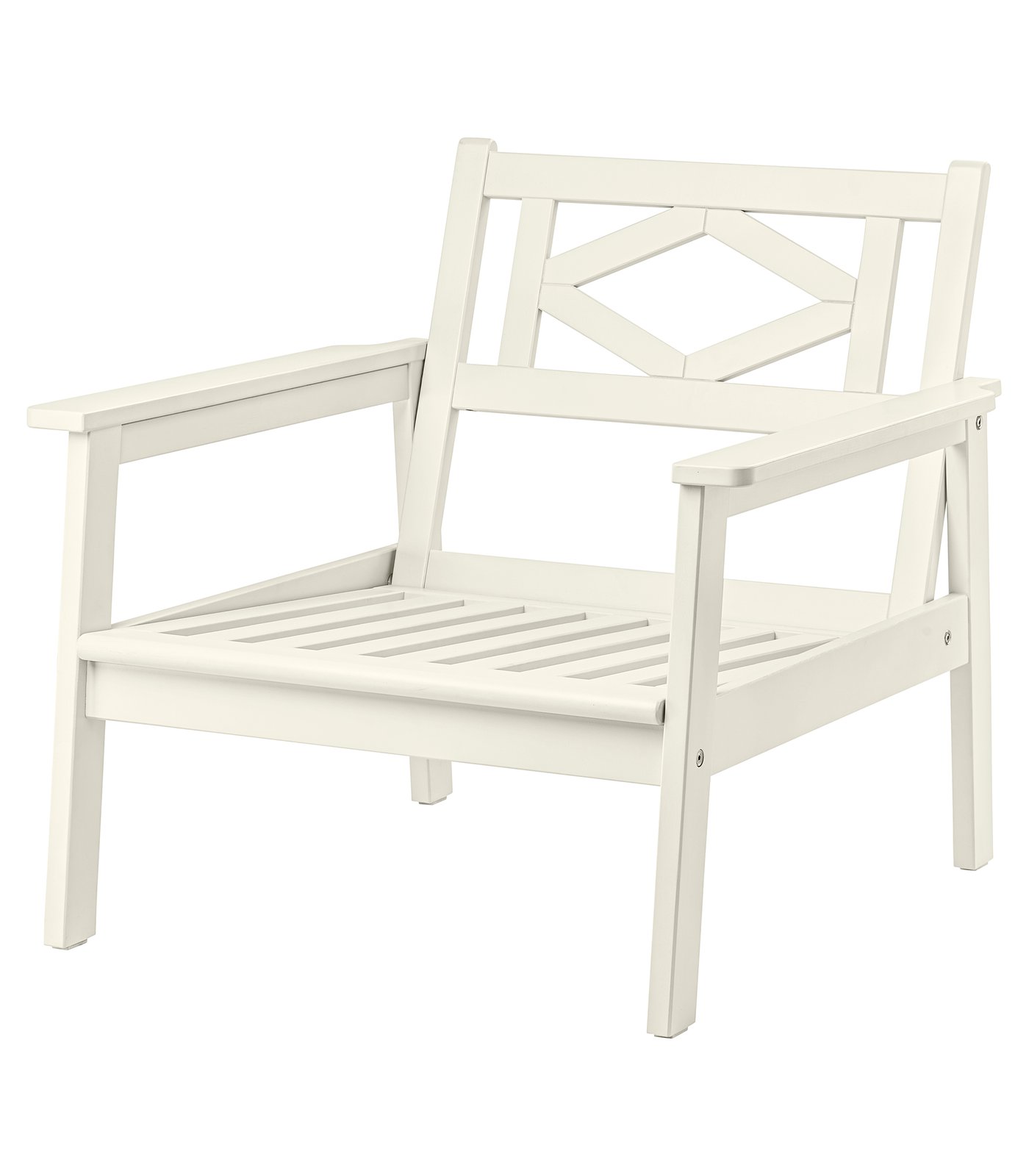 IKEA - BONDHOLMEN nojatuoli, ulkokäyttöön, valkoinen/beige