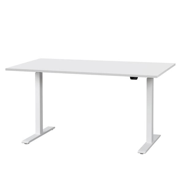 An electric/white RODULF desk sit/stand in the NA